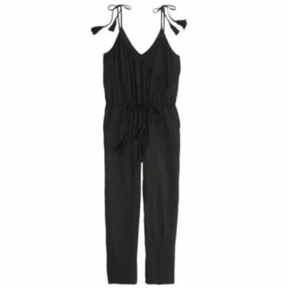 NWT J.Crew Crepe Tassel Jumpsuit